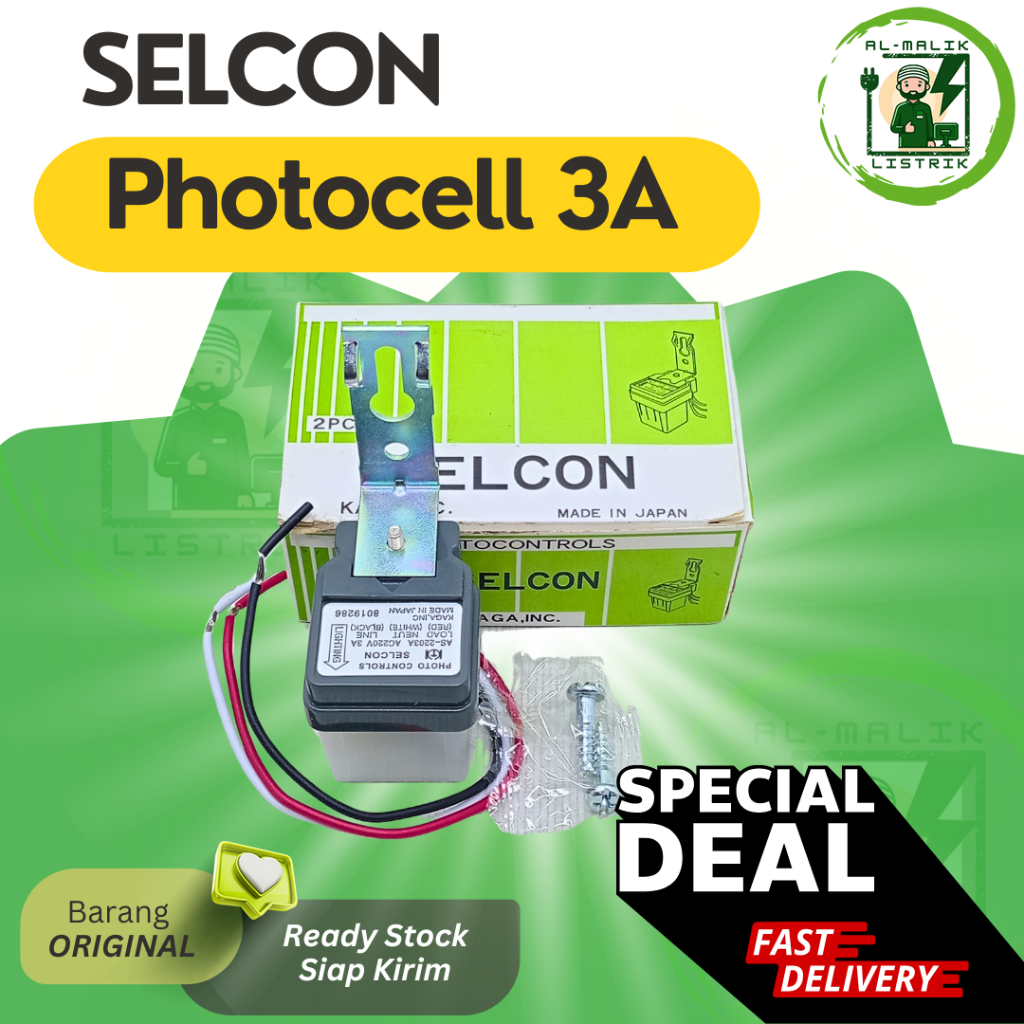 Photocell SELCON 3A Fotosel Alat Untuk Lampu Otomatis Mati-Menyala