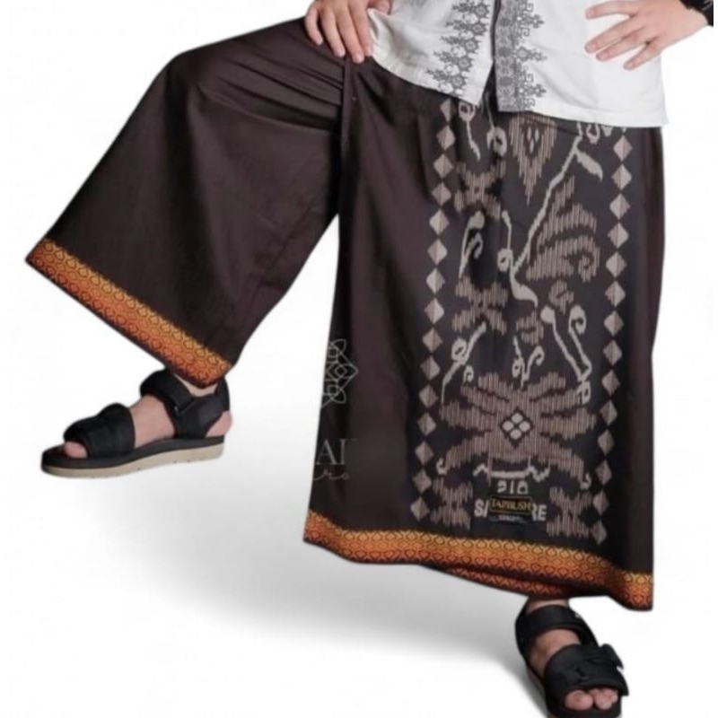 (COD) R27 Sarung Celana Dewasa Tenun Premium Sapphire Ukhuwah Exclusive Hitam & Putih Sarcel
