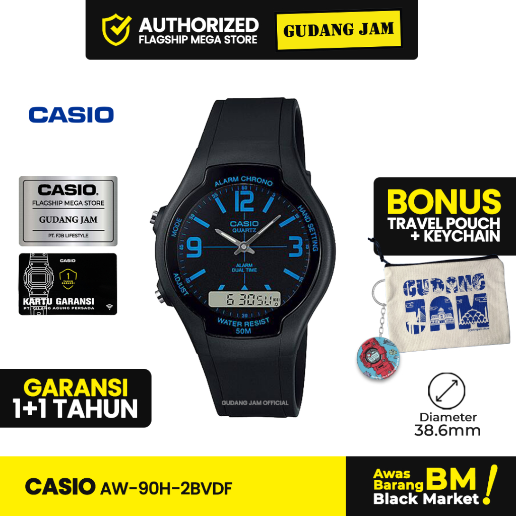 Jam Tangan Casio AW-90H-2BVDF AW-90H AW-90 AW90H AW 90H