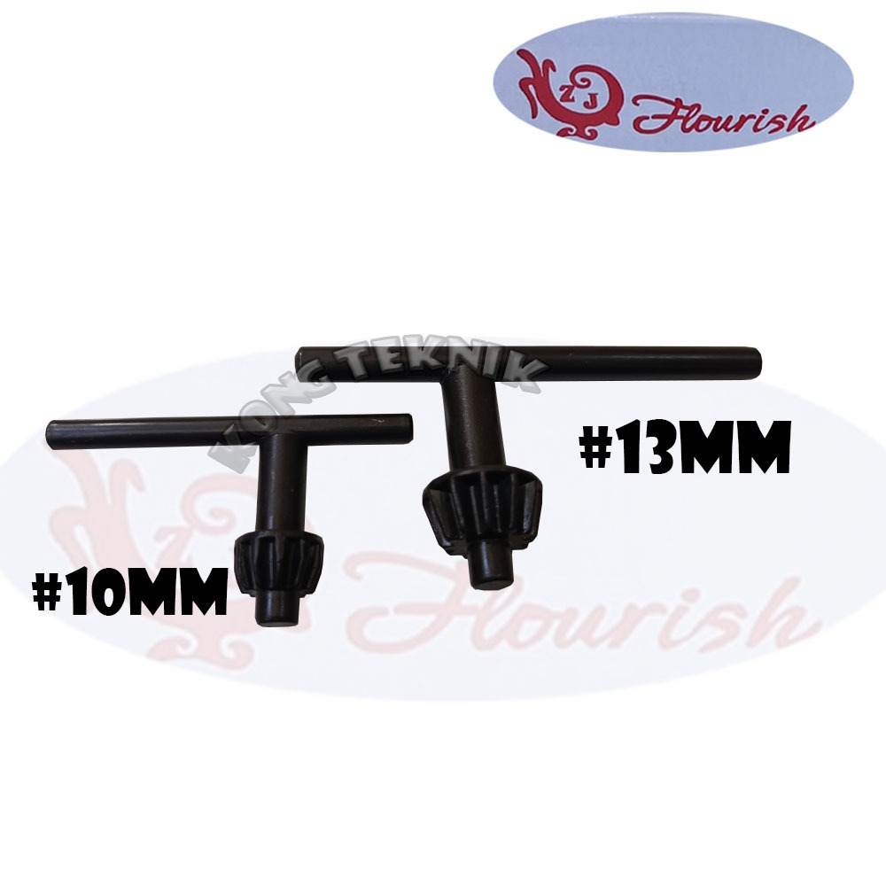 Kunci Kepala Mesin Bor 10MM dan 13mm untuk semua mesin bor - flourish