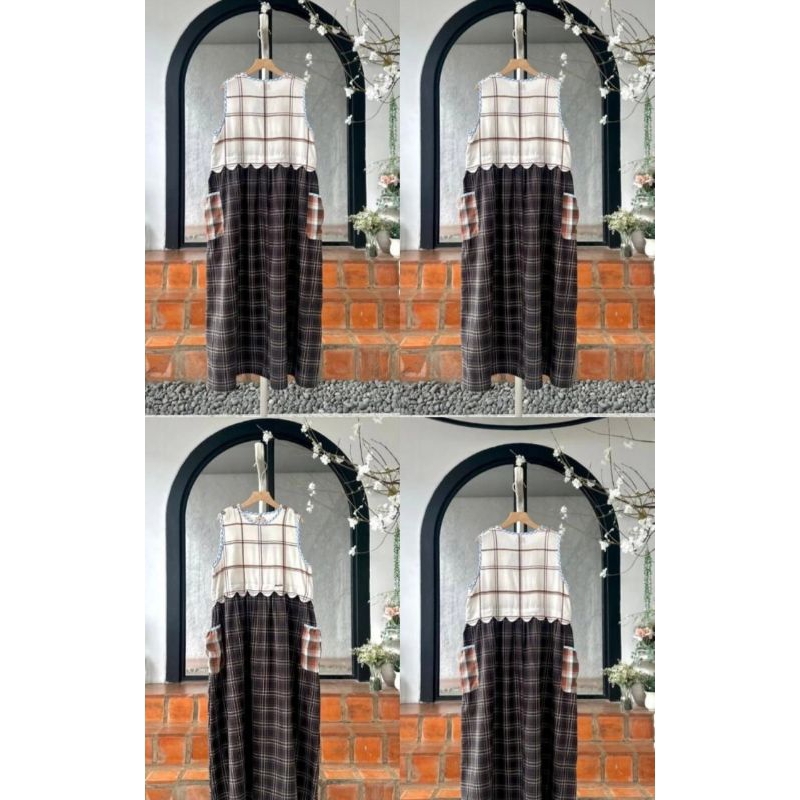 Davena Vest Dress Cream by dfr.cloth