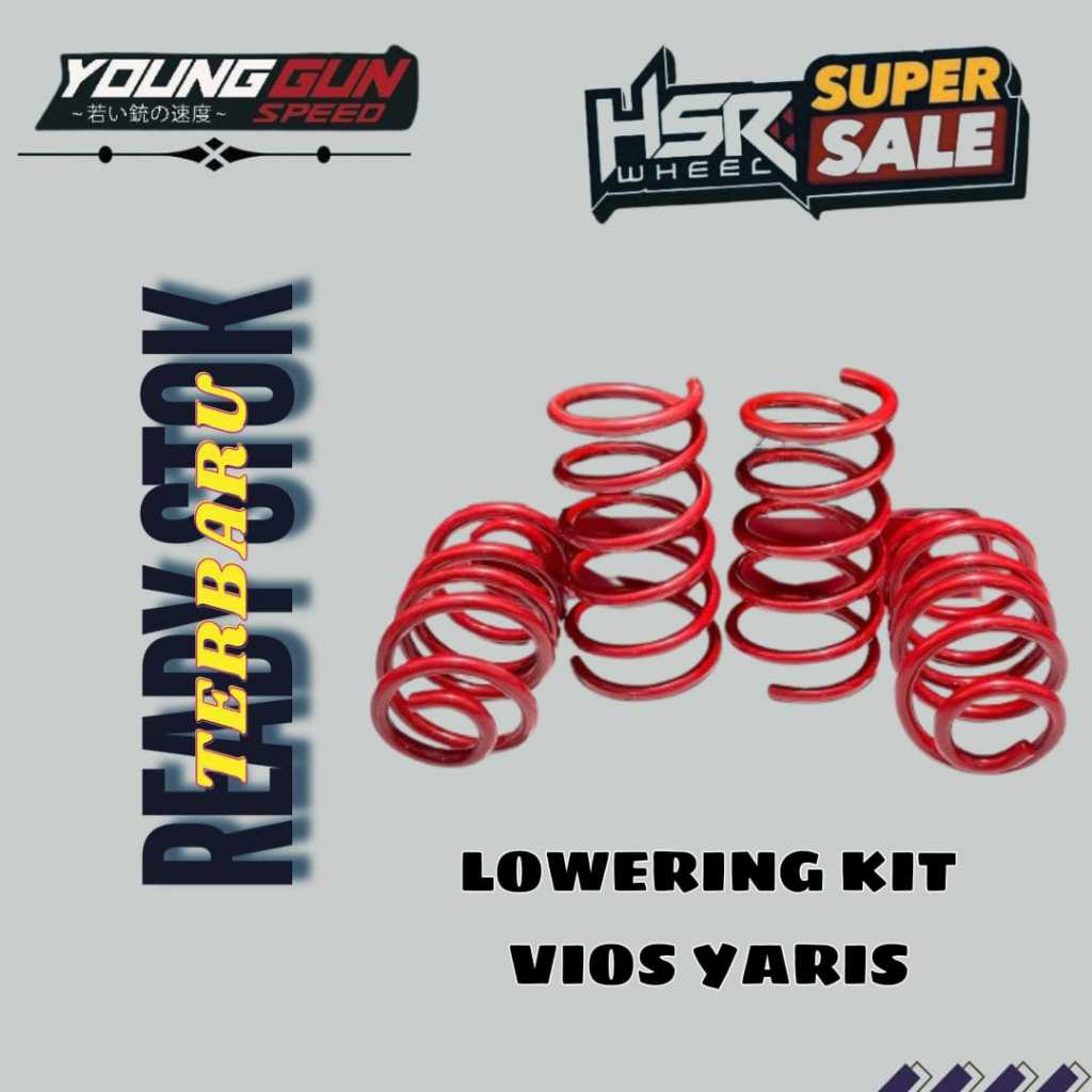 Lowering Kit HSR Red Vios Yaris Per Ceper HSR Wheels