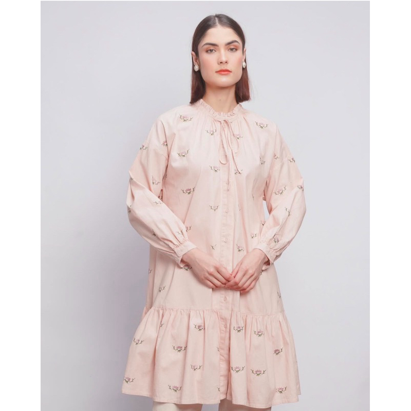 Atasan Tunik wanita Kailey Tunic Light Peach Aleza Label