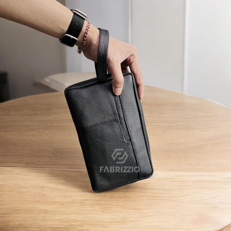 hand bag clutch pria wanita multifungsi kulit sapi asli-Coldiac