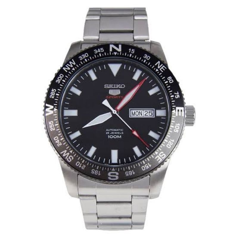 Seiko 5 SRP669K1 Sports Silver Black  Automatic
