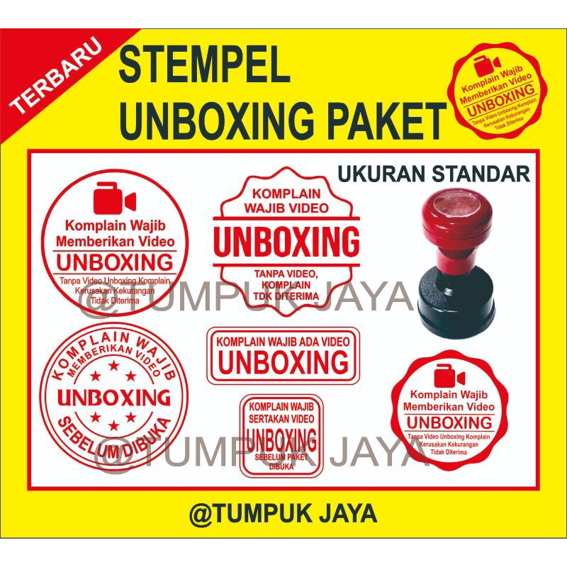

Stempel Unboxing paket Video unboxing Kualitas premium UKURAN STANDARD