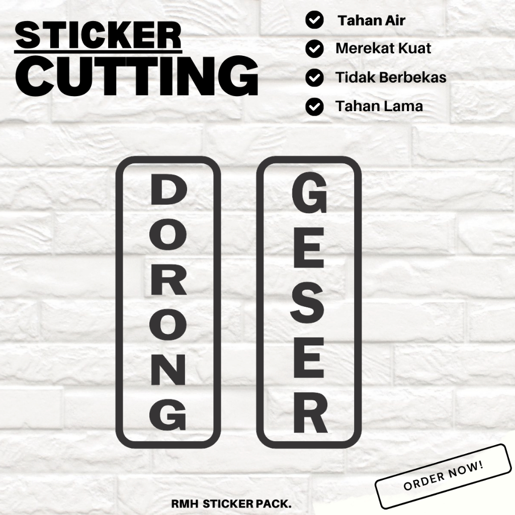 

Cutting Sticker Tulisan Dorong atau Geser Tempel di Pintu Outdoor Indoor