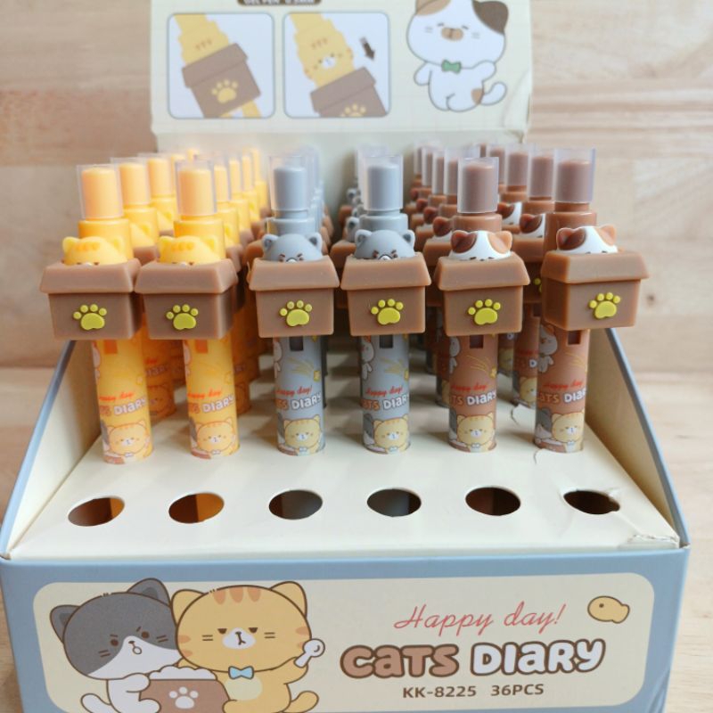 

Pulpen kuki cat's diary 8225 Kucing dalam kotak box