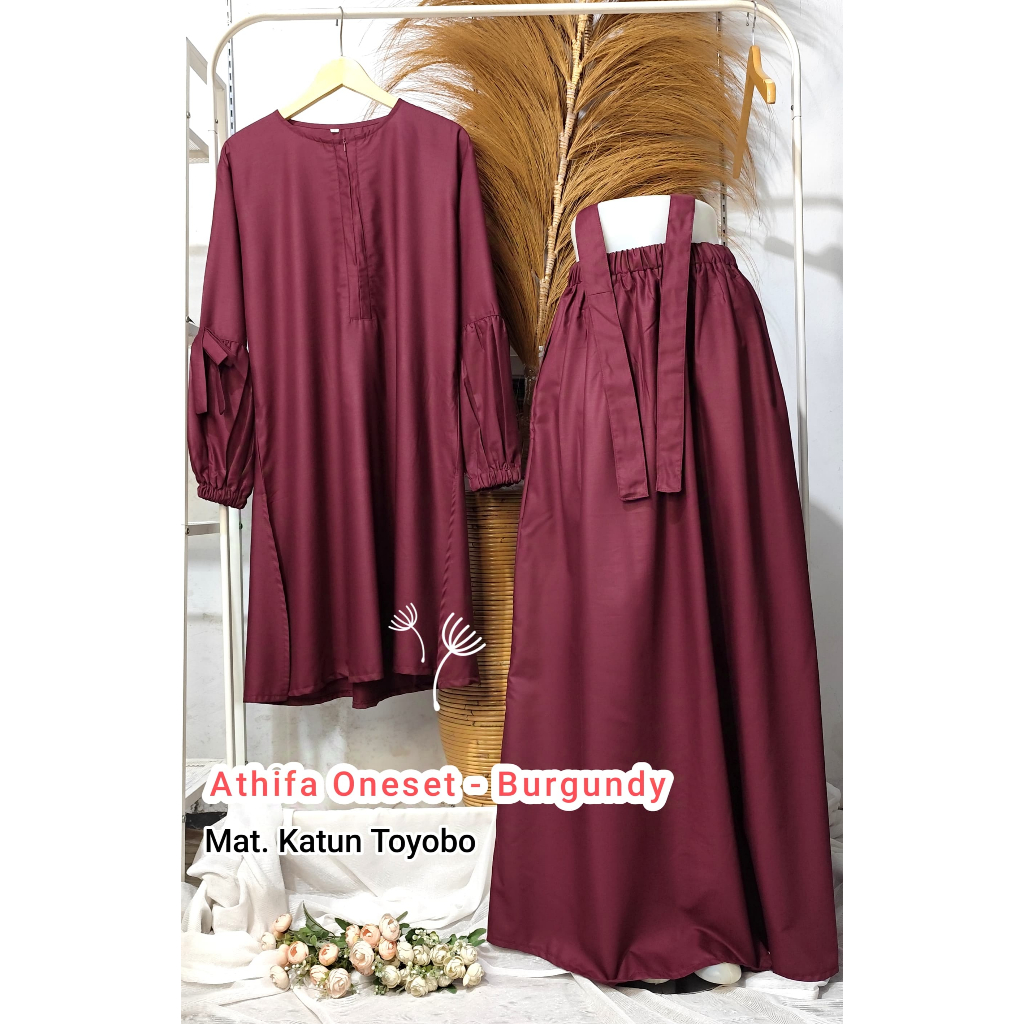 Athifa OneSet Tunik Rok | Kurung malay | set turkey | seragaman guru |  katun toyobo | wolfis | saki