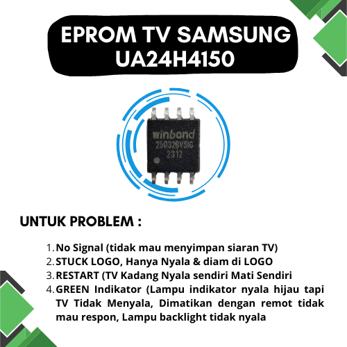ic eprom memory TV LED SAMSUNG UA24H4150 // 24H4150 // UA24H4150