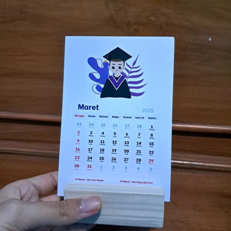 

Kalender Mini Aesthetic 2025 | Edisi Wisuda | Kalender Meja