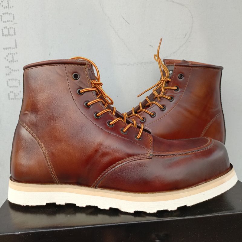 moctoe boots engineer safety leather ll sepatu boots moctoe leather