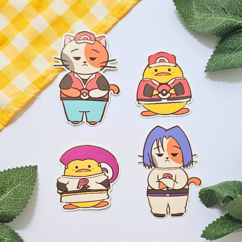 

LEHA-LEHA CLUB - Pokemon Trainer Team Rocket Sticker | Cute Doff Sticker | Sticker Lucu