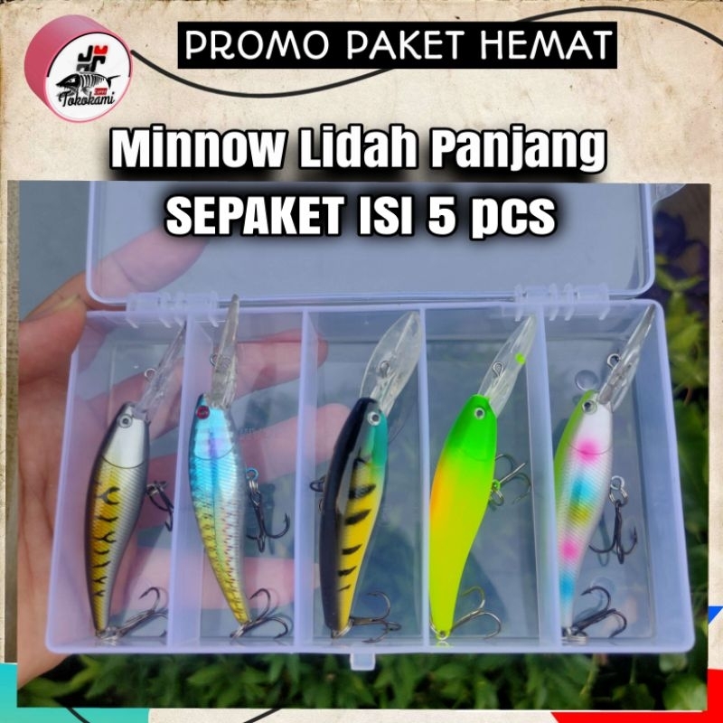 paket lure minnow lidah panjang