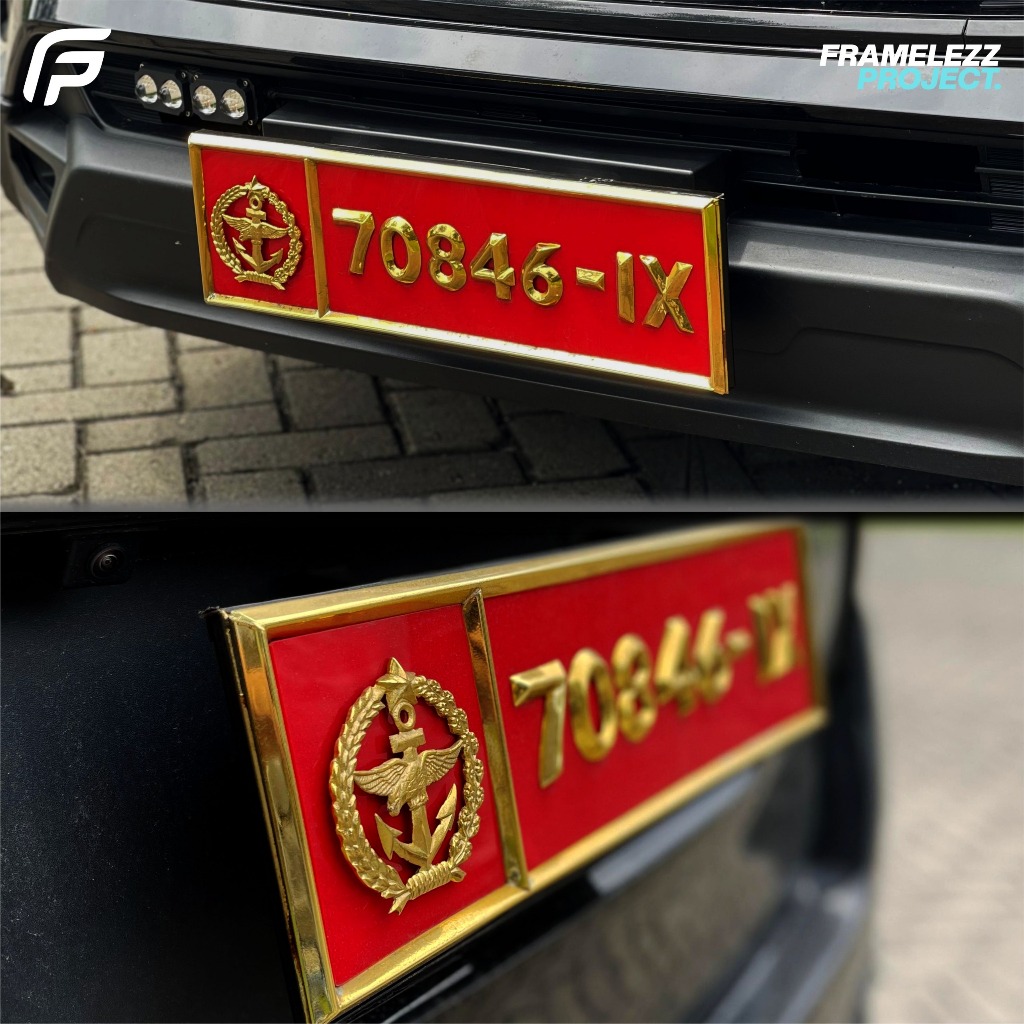 Jungle_Shop_ Tatakan/Dudukan Plat Nomor Mobil Dinas Pejabat Bracket Plat Besi Dudukan Plat Pejabat