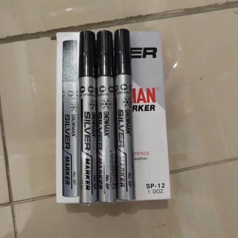 

Spidol Permanen Warna Silver Snowman