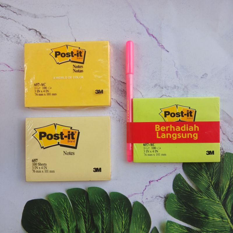 

Post-it 657-AC 3 IN x 4 IN 76mm x 101mm 3M Sticky Note Satuan