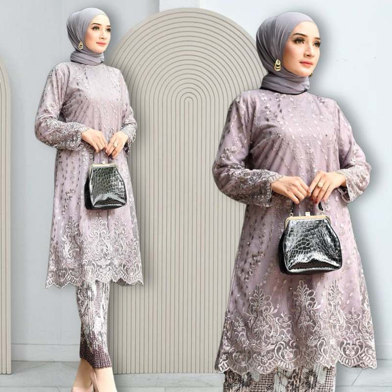 KQ> SETELAN KEBAYA MODERN - TUNIK SABILLA - KEBAYA KONDANGAN - KEBAYA PESTA - KEBAYA WISUDA HIJAB - 