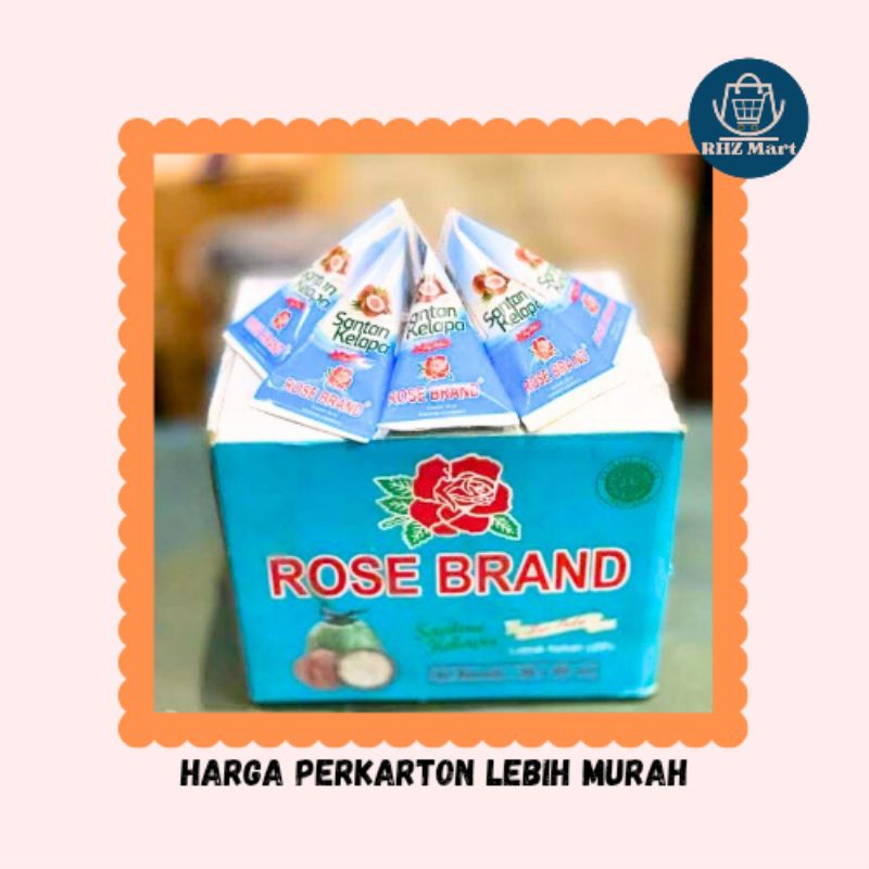 

1KARDUS SANTAN INSTAN ROSE BRAND UKURAN 65ML (36PCS) PERKARDUS.....