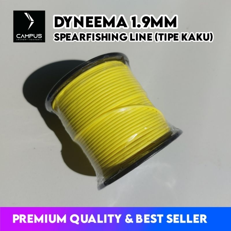 Tali Dyneema 1.9mm Tipe Kaku Spearfishing Line - Kuning Permeter