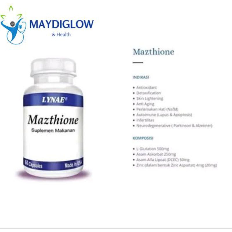 Lynae Mazthione Suplemen Anti Aging - Lynae Mazthione Obat Pemutih Badan Terbaik