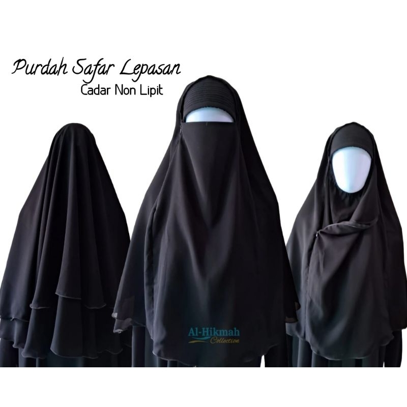 Purdah Safar Lepasan (Cadar Non Lipit) Full Sifon