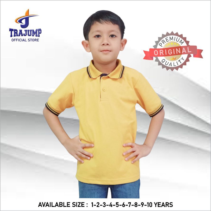 Polo Shirt Anak Kuning Mustard Lacoste CVC Pique 24s Premium Quality