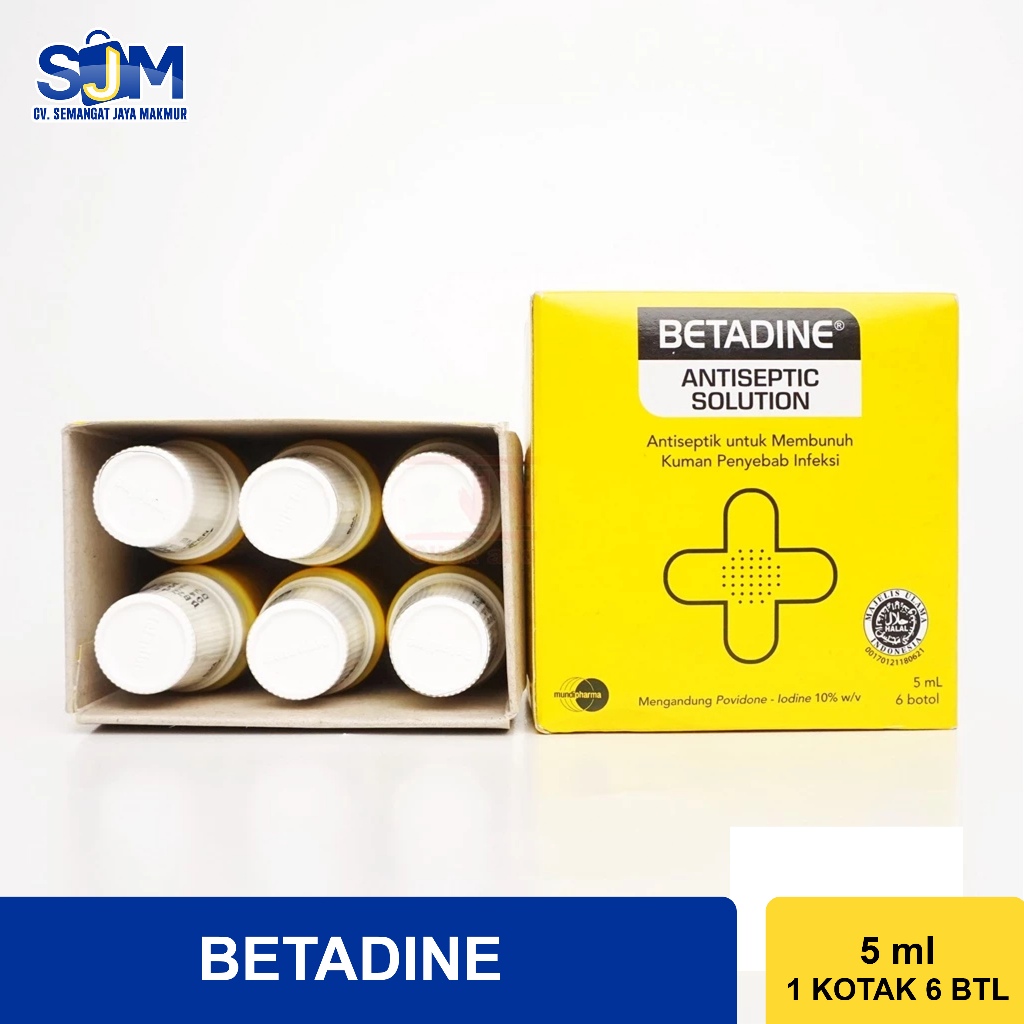 Betadine 5ml / Betadine Antiseptic Solution / 1 Box Betadine 5ml / BETADINE