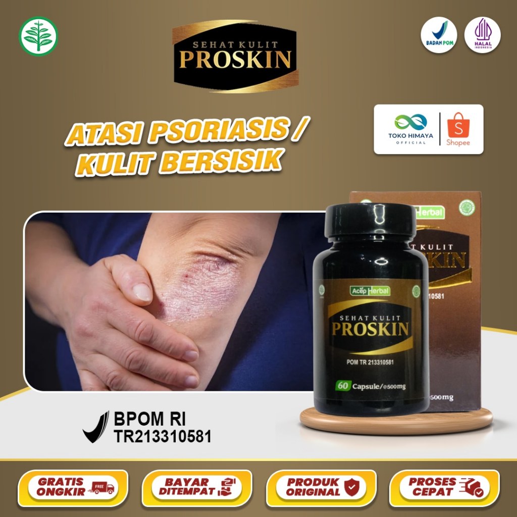 PROSKIN Obat Herbal Psoriasis Gatal Psoriasis Kulit Kering Bersisik Mengelupas Ruam Merah Borok