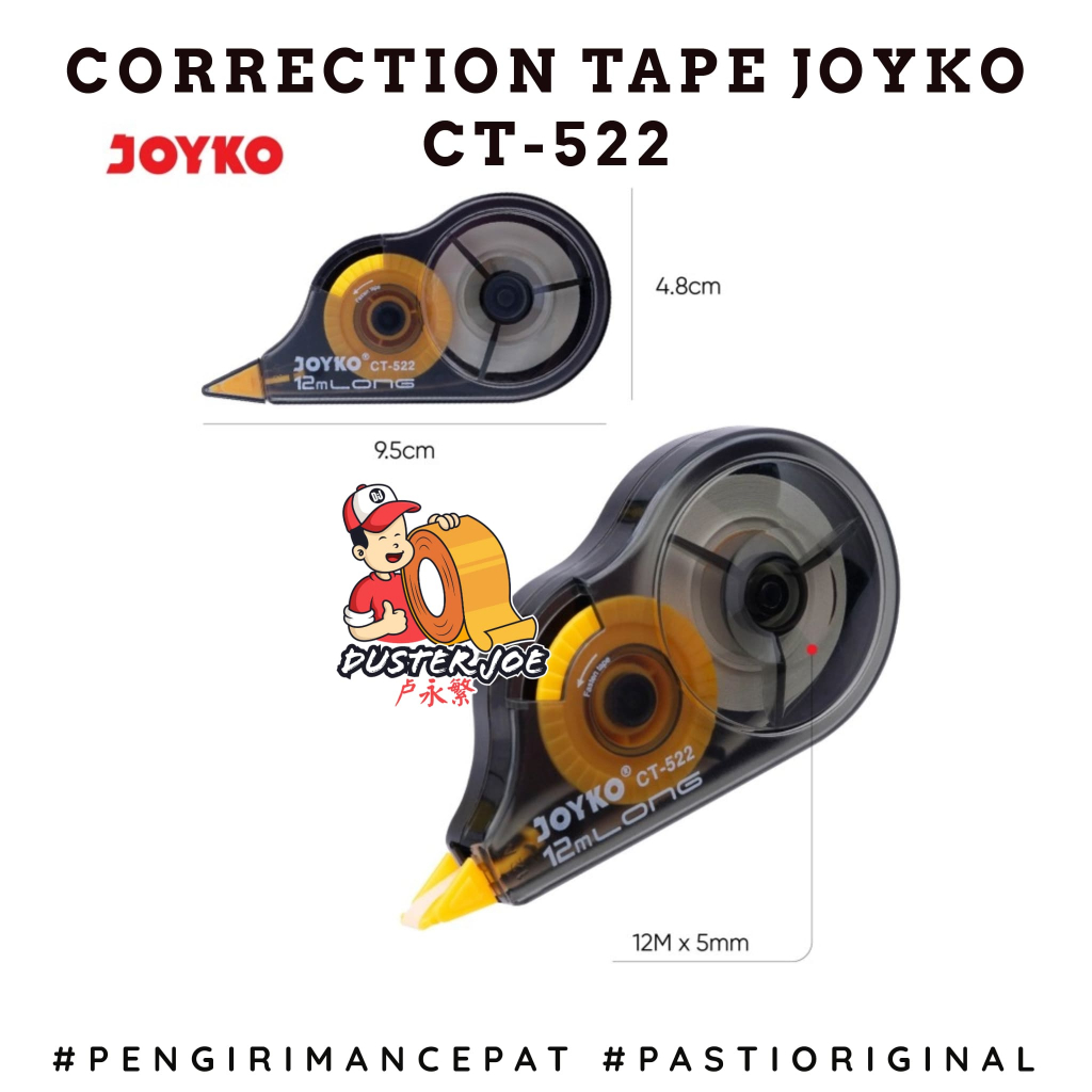 

[PCS] Correction Tape Joyko CT 522 TIP EX kertas PER 1 PCS