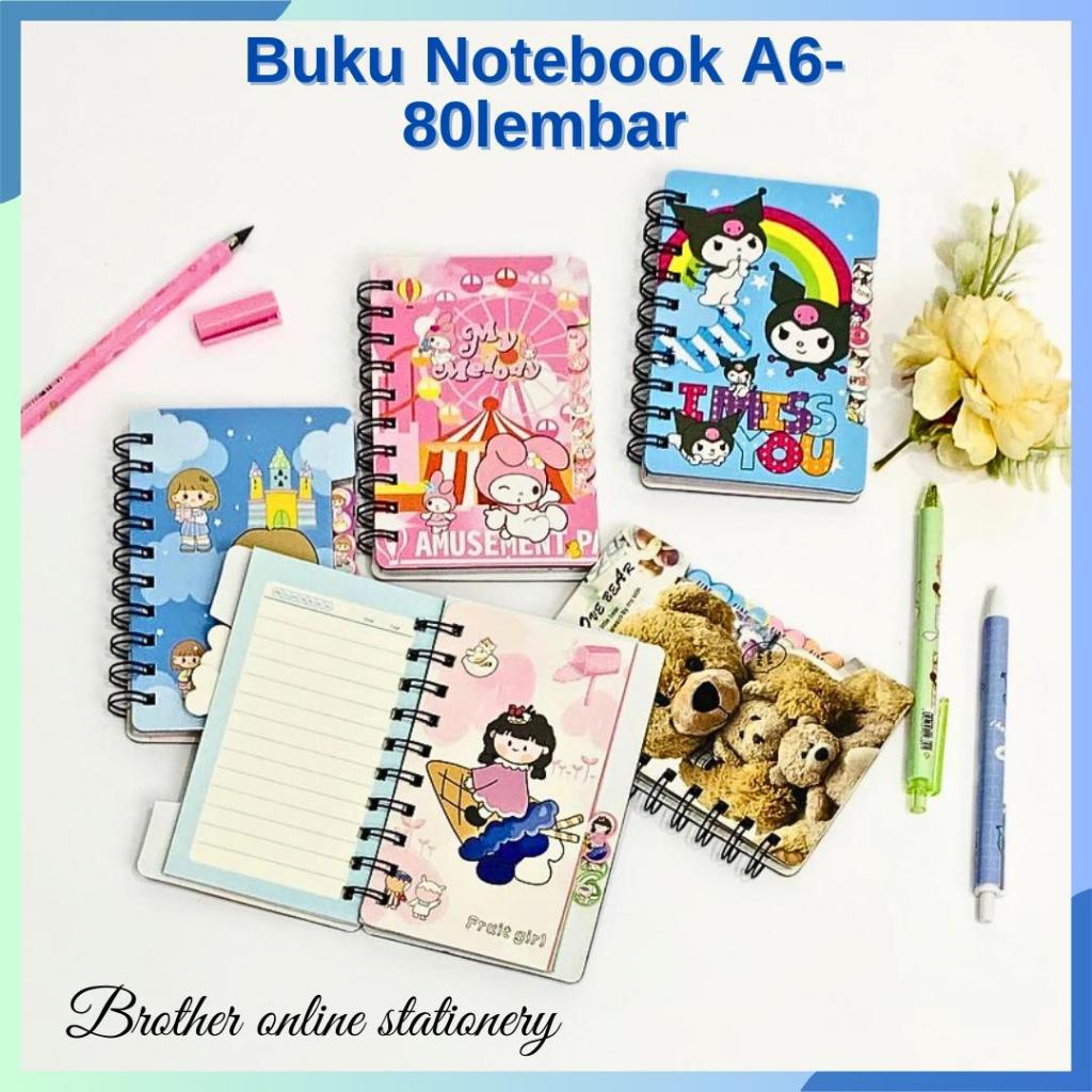 

BOS Buku Notes Spiral A6 Motif/Notebook/Buku Diary Kecil/ Buku Catatan