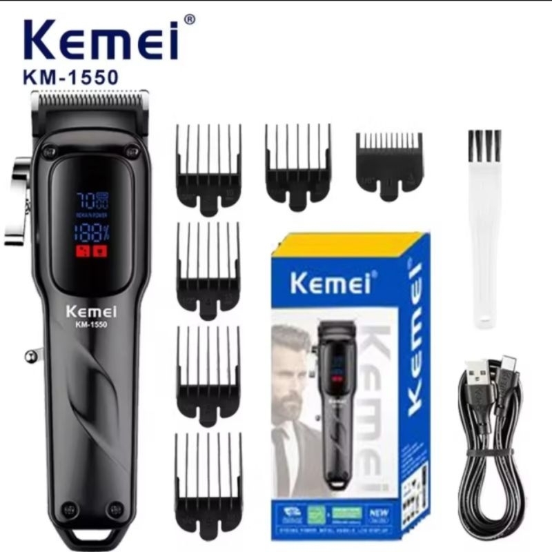 Kemei 1550 km 1550 clipper alat potong rambut salin barbershop