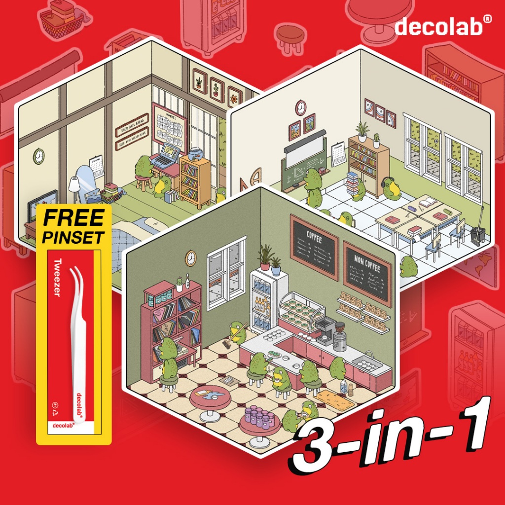 

3in1 Combo - Sticker 3D DECO STICKER Pack / Sticker DIY Premium DECOLAB / Sticker Scene