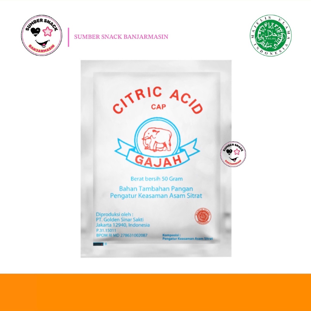 

Citric Acid Cap Gajah (50g)