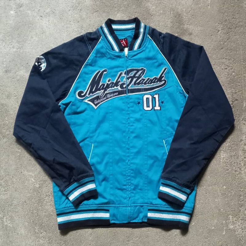 Majah Flavah 01 " Underground Hip Hop Gear" Baseball Varsity Jacket