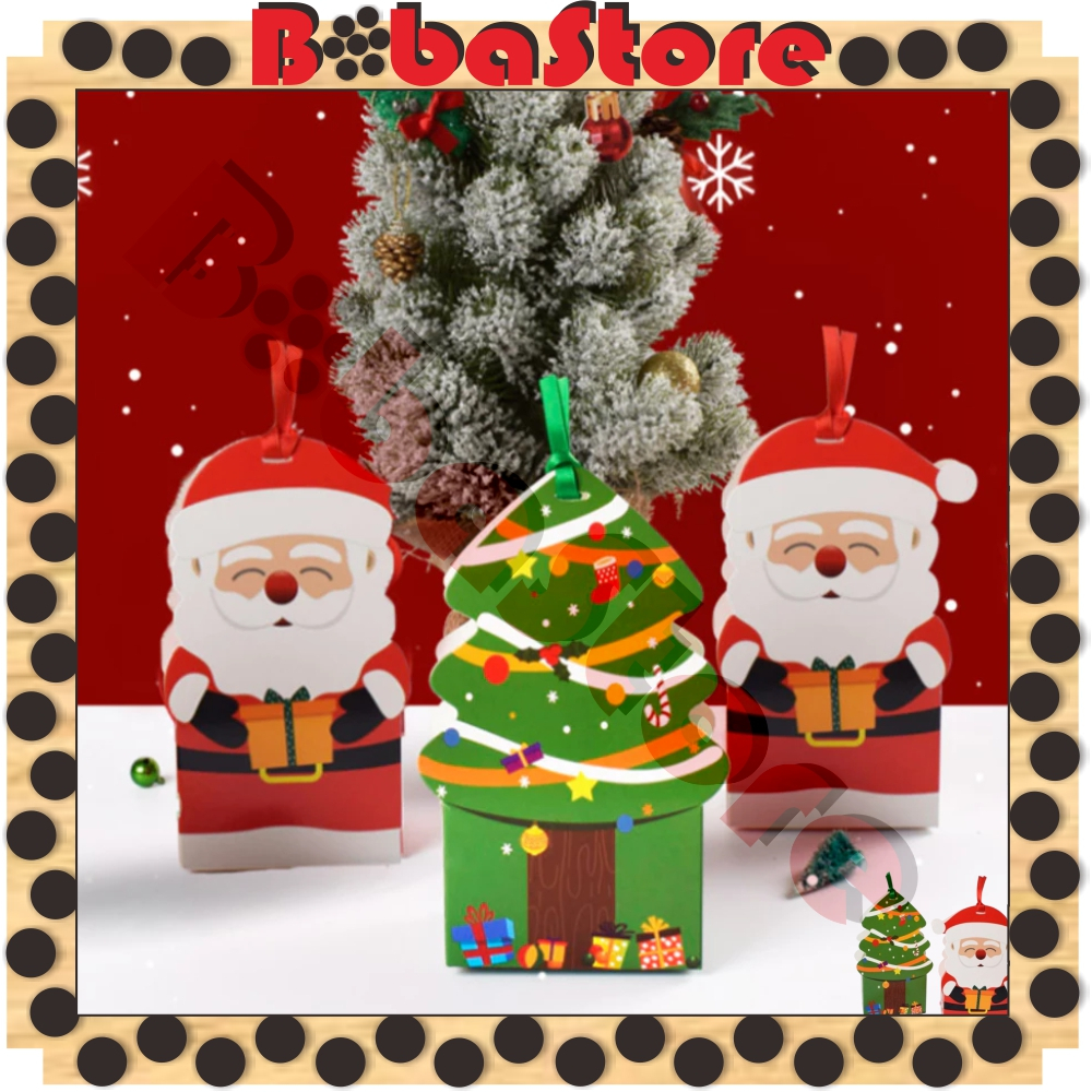 

⭐Bobastore⭐ Goodie Bag Motif Natal / Kotak Hampers Tentengan Xmas / Box Coklat Permen Natal / Gift Box Unik Natal Motif Tentengan R1147