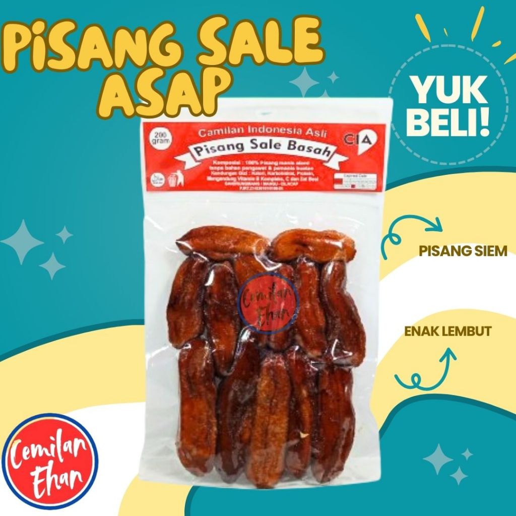 

Pisang Sale Basah - 200gr Sale Asap Pisang Sale Asap manis Legit Pisang Siem