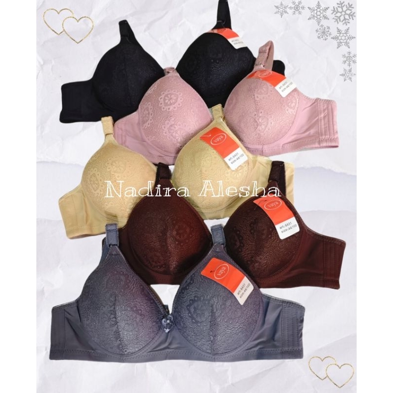 [1pc] BH/Bra Vaya art 6431 Brokat Kait 3 Tanpa Kawat