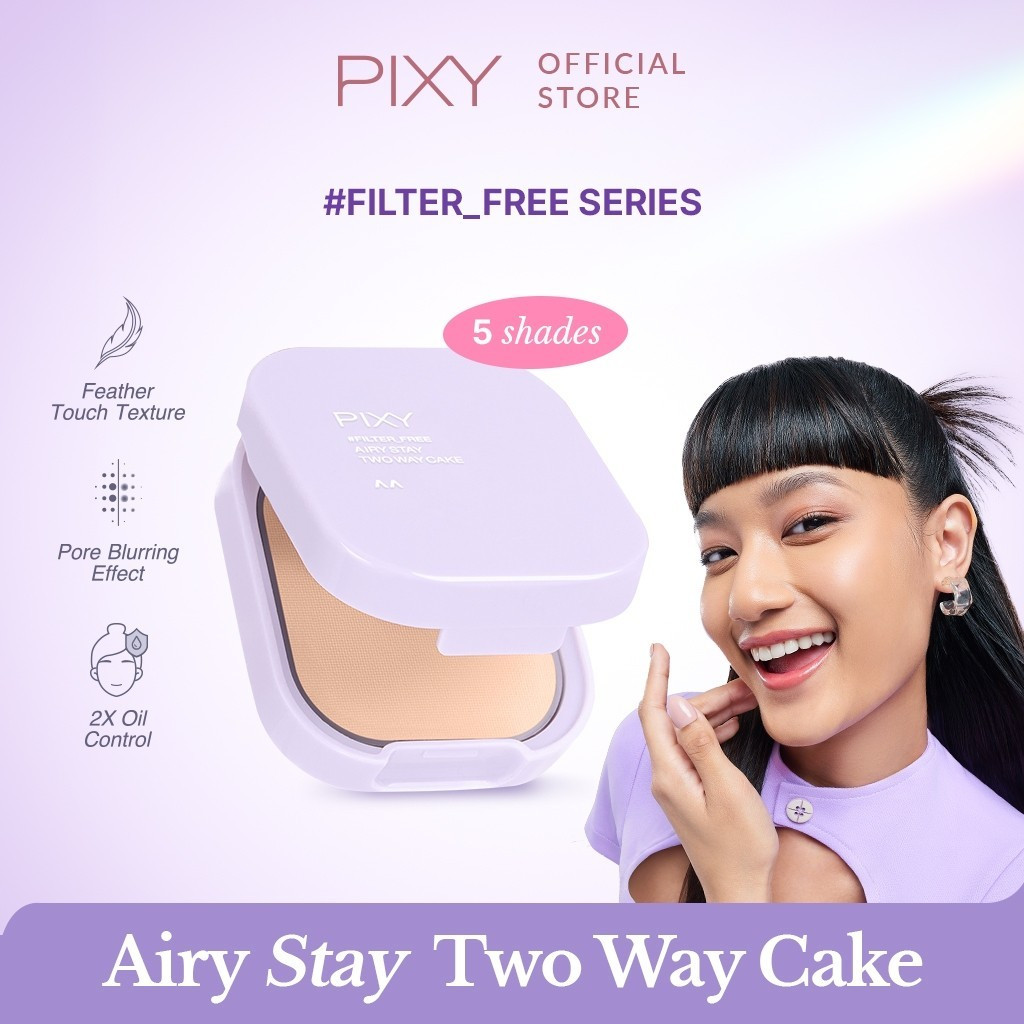 ok_ngeng (ORI) PIXY Airy Stay Two Way Cake || Bedak Padat (Bisa COD)