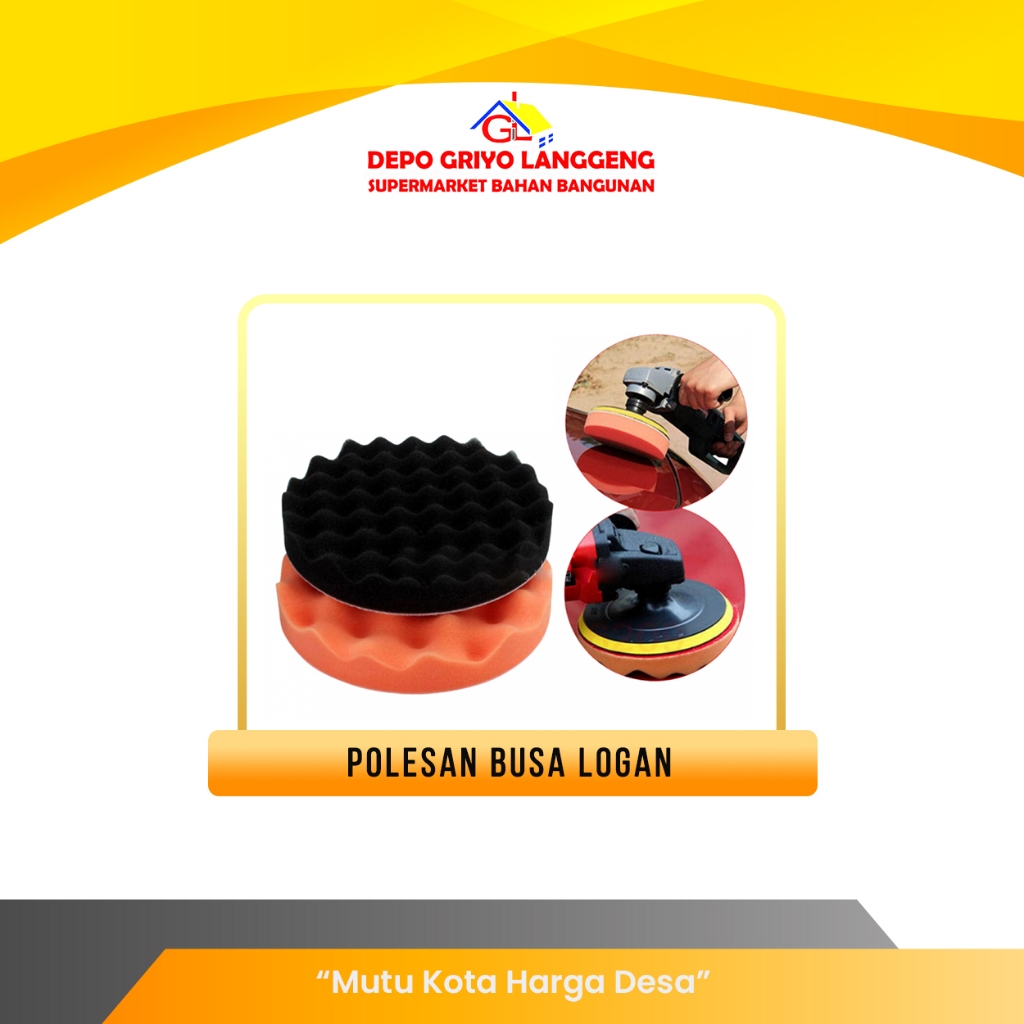 Polesan Busa Logan/Busa Poles Kendaraan/Busa Poles Motor & Mobil/Polisher Wash Sponge/Polesan