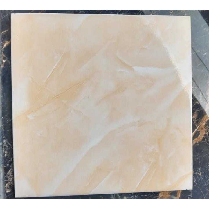KERAMIK LANTAI GLOSY MOTIF MARMER MINIMALIS | ARWANA 9919 BEIGE 40X40