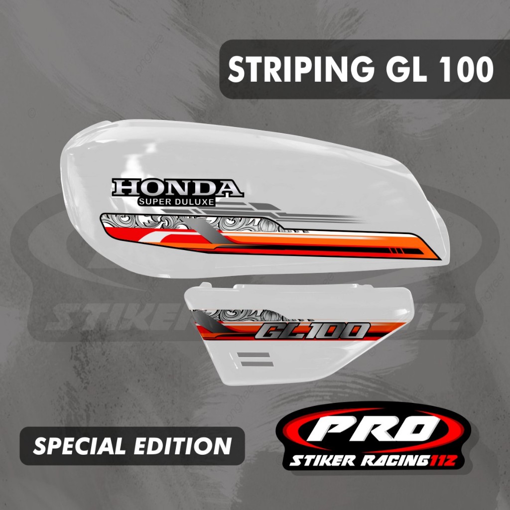 STRIPING STIKER LIS VARIASI HONDA GL 100 GL STRIPING VARIASI HONDA GL 100
