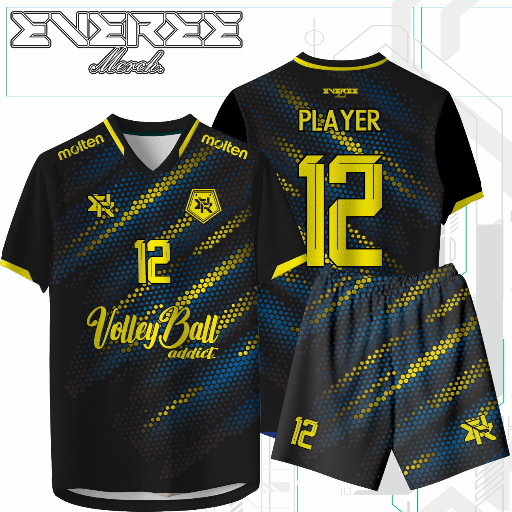 JERSEY VOLLY BEE HOLE BAJU VOLI COWOK CEWEK FULL PRINT GRATIS NAMA,TEAM,SPONSOR,NOMOR,LOGO