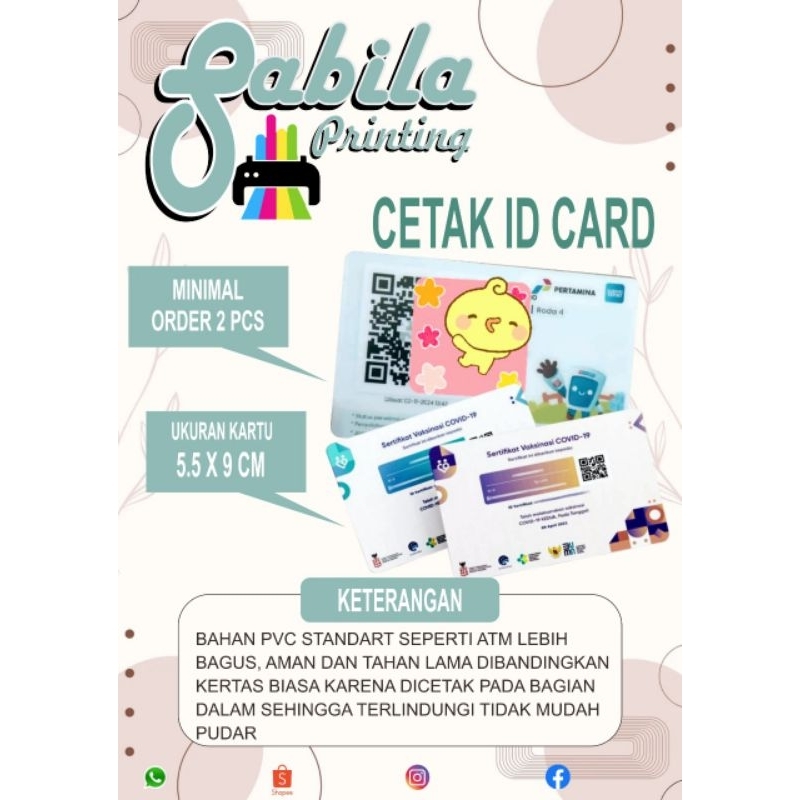 

layanan cetak/kartu/idcard/bahanpvc
