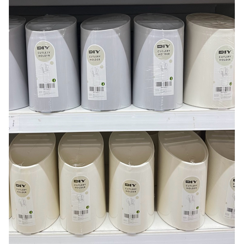 TEMPAT PISAU SENDOK SERBAGUNA PUTIH/TEMPAT PISAU AESTHETIC /TEMPAT PISAU SUPER TEBAL