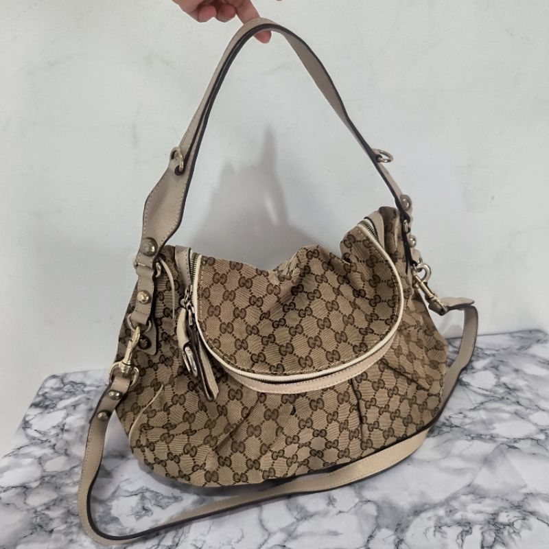 GUCCI LA STORIA - Tas Kulit Asli / Tas Shoulder Leather Bag / Tas Slempang Kulit Asli / Genuine Leat