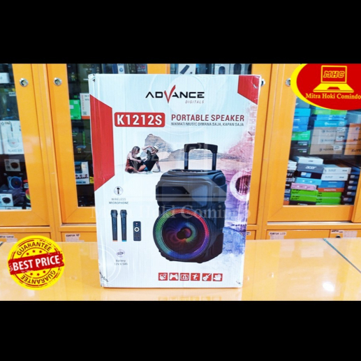 Speaker ADVANCE k1212-s K1212S 10 inch Portable 2 Mic Wireless