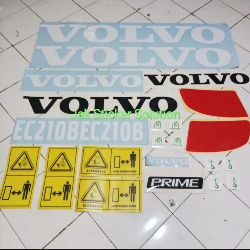 Stiker Volvo EC210B Sticker Excavator Volvo