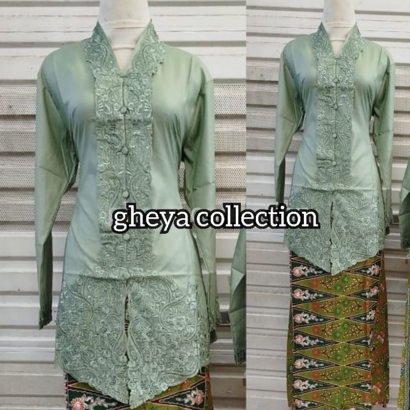 set kebaya encim katun bordir premium / kebaya encim senada / kebaya encim jumbo