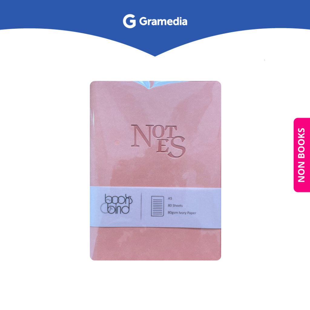 

Gramedia Depok - BOOKS&BIND NB -NOTES- DEBOSS A5 CORAL PINK